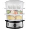imageElite Gourmet MaxiMatic Electric Food Vegetable Steamer with BPAFree 3 Tier Stackable Nested Basket Trays Auto Shutoff 60min Timer 800W 9 Quart Stainless Steel95 Quart