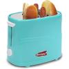 imageElite by Americana ECT542R Retro PopUp Hot Dog and Bun Toaster Cooker Machine with Tongs Heat Veggie Links Kosher Beef Turkey Sausages Bratwurst 2 Slice RedRed
