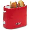 imageElite by Americana ECT542R Retro PopUp Hot Dog and Bun Toaster Cooker Machine with Tongs Heat Veggie Links Kosher Beef Turkey Sausages Bratwurst 2 Slice RedBlue