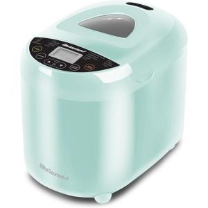 imageElite Gourmet EBM8103M Programmable Bread Maker Machine 3 Loaf Sizes 19 Menu Functions Gluten Free White Wheat Rye French and more 2 Lbs MintMint