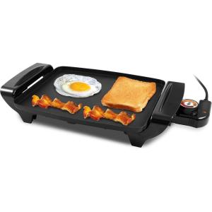 imageElite Gourmet ECP126 Electric Crepe Maker Pancake Hot Cakes and Nonstick Griddle with Spreader Spatula and Recipes 12quot Black105 x 85