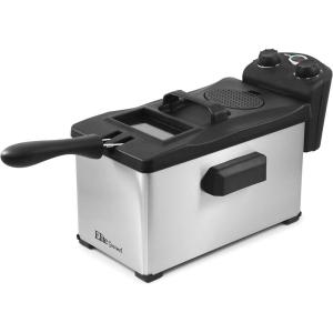 imageElite Gourmet EDF3500 Electric Immersion Deep Fryer Removable Basket Timer Control Adjustable Temperature Lid with Viewing Window and Odor Free Filter35 Quart  14 Cup