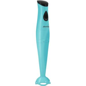 imageElite Gourmet EHB2425X Electric Immersion Hand Blender Stick Mixer Chopper 1Touch Control Multi Purpose 150 Watts For Soups Sauces Baby Food WhiteAqua