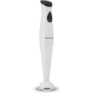 imageElite Gourmet EHB2425X Electric Immersion Hand Blender Stick Mixer Chopper 1Touch Control Multi Purpose 150 Watts For Soups Sauces Baby Food WhiteWhite