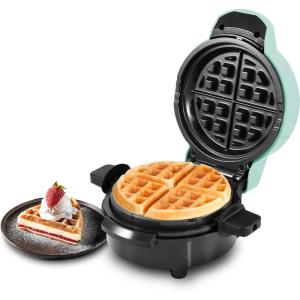 imageElite Gourmet EOM123 NonStick Omelet Frittata Snack Pocket Maker Dessert Maker 2 Individual 56quot Omelets Stainless SteelMint