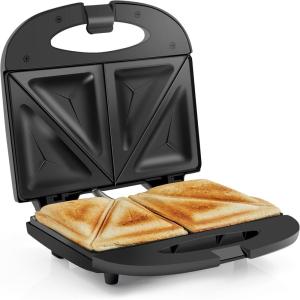 imageElite Gourmet ESM2207 MaxiMatic Sandwich Panini Maker Grilled Cheese Machine Tuna Melt Omelets NonStick Surface 2 Slice BlackNew Version
