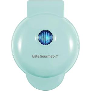 imageElite Gourmet EWM015M Electric Nonstick 45inch Mini Waffle Maker Belgian Waffles Compact Design Hash Browns Keto Snacks Sandwich Eggs Easy to Clean MintMint