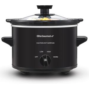 imageElite Gourmet MST275XP Electric Oval Slow Cooker 2Qt Capacity PurpleBlack