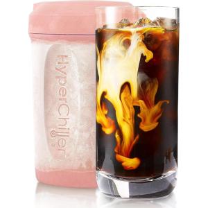 imageHyperChiller HC2M Patented Iced CoffeeBeverage Cooler NEW IMPROVEDSTRONGER AND MORE DURABLE Ready in One Minute Reusable for Iced Tea Wine Spirits Alcohol Juice 125 Oz Mint BlueRose Gold