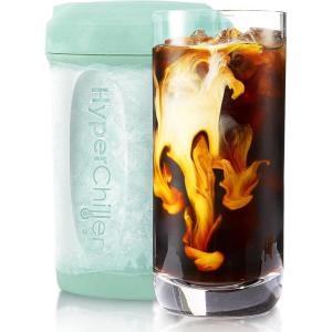 imageHyperChiller HC2M Patented Iced CoffeeBeverage Cooler NEW IMPROVEDSTRONGER AND MORE DURABLE Ready in One Minute Reusable for Iced Tea Wine Spirits Alcohol Juice 125 Oz Mint BlueMint