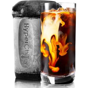 imageHyperChiller HC3 Patented Iced CoffeeBeverage Cooler NEW IMPROVEDSTRONGER AND MORE DURABLE Ready in One Minute Reusable for Iced Tea Wine Spirits Alcohol Juice 125 Oz BlackBlack