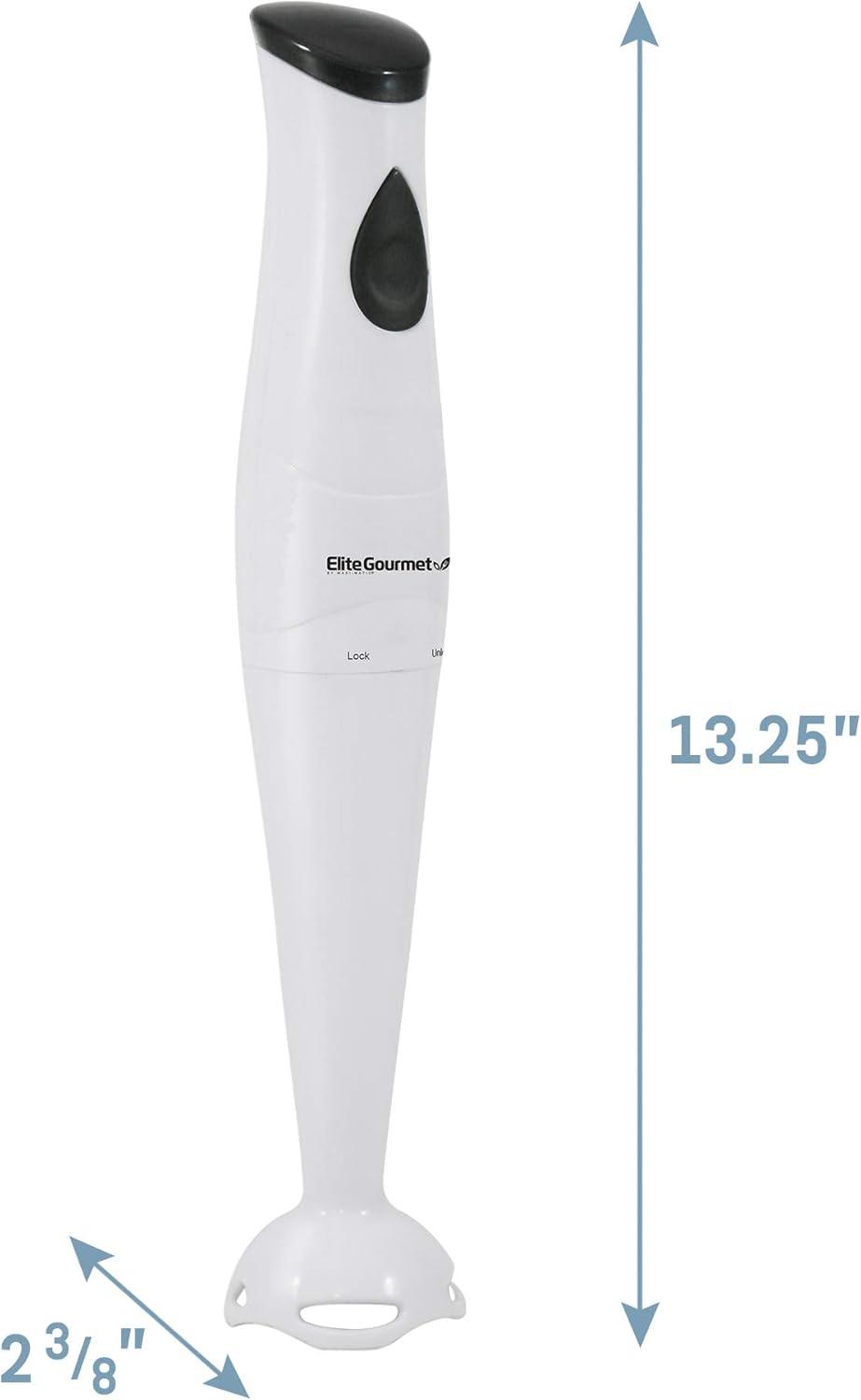 imageElite Gourmet EHM003M MaxiMatic Ultra Power Electric 5Speed Kitchen Hand Mixer with 2 Extra Wide Stainless Steel Smooth Creamy Whipped Mixtures Plus Convenient Beater Storage Mint BlueWhite