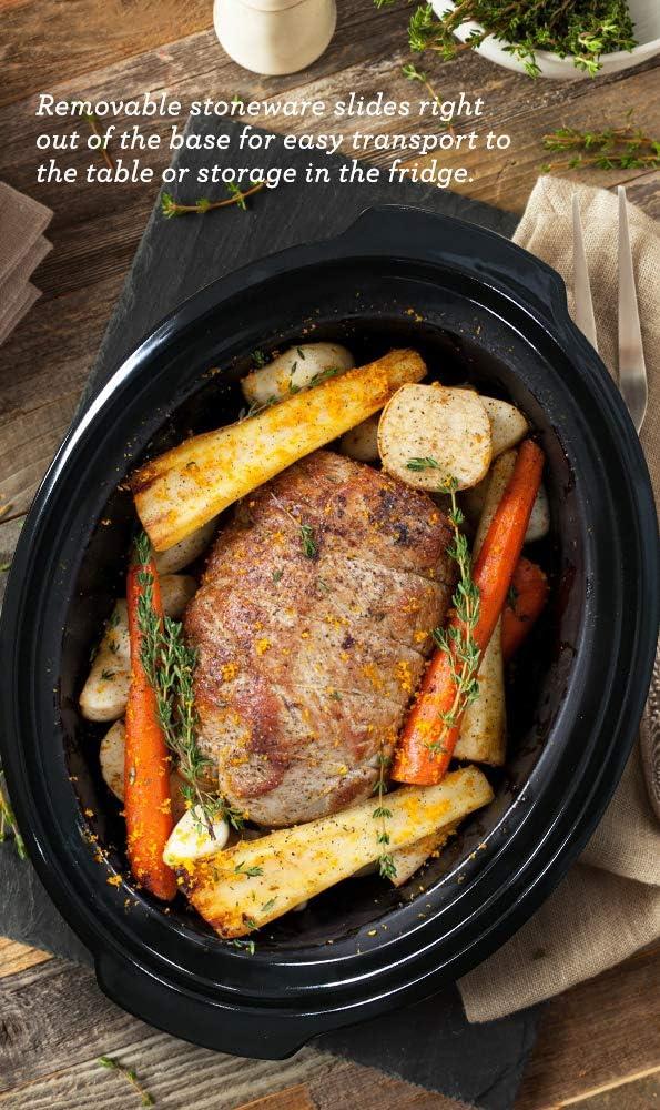 imageElite Gourmet MST900D 85Qt Digital Programmable XL Jumbo Slow Cooker Adjustable Temp Entrees Sauces Stews ampamp Dips Dishwasher Safe Glass Lid ampamp Crock Stainless SteelStainless Steel