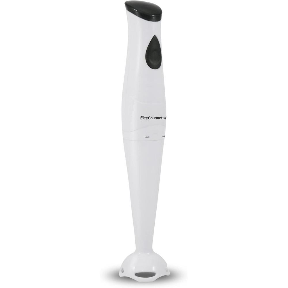 imageElite Gourmet EHM003M MaxiMatic Ultra Power Electric 5Speed Kitchen Hand Mixer with 2 Extra Wide Stainless Steel Smooth Creamy Whipped Mixtures Plus Convenient Beater Storage Mint BlueWhite