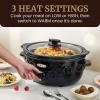 imageElite Gourmet Diamond Pattern Slow Cooker Removable DishwasherSafe Stoneware Pot with Tempered Glass Lid CoolTouch Handles 6 Quart Charcoal BlackCharcoal Black