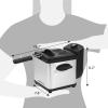 imageElite Gourmet EDF1607 800Watt Mesh Basket 16 Quart  65 Cup Oil Capacity Electric Immersion Deep Fryer with Temperature Knob and Lid with View Window stainless steel16 Quart  65 Cup