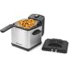 imageElite Gourmet EDF1607 800Watt Mesh Basket 16 Quart  65 Cup Oil Capacity Electric Immersion Deep Fryer with Temperature Knob and Lid with View Window stainless steel16 Quart  65 Cup