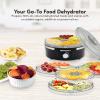 imageElite Gourmet EFD319 Food Dehydrator 5 BPAFree 114quot Trays Adjustable Temperature Controls Jerky Herbs Fruit Veggies Dried Snacks BlackBlack