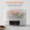 imageElite Gourmet EFD319 Food Dehydrator 5 BPAFree 114quot Trays Adjustable Temperature Controls Jerky Herbs Fruit Veggies Dried Snacks BlackWhite