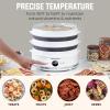imageElite Gourmet EFD319 Food Dehydrator 5 BPAFree 114quot Trays Adjustable Temperature Controls Jerky Herbs Fruit Veggies Dried Snacks BlackWhite and Gray