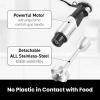 imageElite Gourmet EHM003M MaxiMatic Ultra Power Electric 5Speed Kitchen Hand Mixer with 2 Extra Wide Stainless Steel Smooth Creamy Whipped Mixtures Plus Convenient Beater Storage Mint BlueStainless Steel  Black