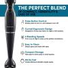 imageElite Gourmet EHM003M MaxiMatic Ultra Power Electric 5Speed Kitchen Hand Mixer with 2 Extra Wide Stainless Steel Smooth Creamy Whipped Mixtures Plus Convenient Beater Storage Mint BlueBlack