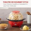 imageElite Gourmet EPM330M Automatic Stirring 12cup Popcorn Maker Popper Hot Oil Popcorn Machine wMeasuring Cap ampamp Builtin Reversible Serving Bowl Great for Home Party Kids Safety ETL Approved MintRed
