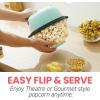 imageElite Gourmet EPM330M Automatic Stirring 12cup Popcorn Maker Popper Hot Oil Popcorn Machine wMeasuring Cap ampamp Builtin Reversible Serving Bowl Great for Home Party Kids Safety ETL Approved MintMint