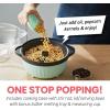 imageElite Gourmet EPM330M Automatic Stirring 12cup Popcorn Maker Popper Hot Oil Popcorn Machine wMeasuring Cap ampamp Builtin Reversible Serving Bowl Great for Home Party Kids Safety ETL Approved MintMint