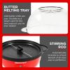 imageElite Gourmet EPM330M Automatic Stirring 12cup Popcorn Maker Popper Hot Oil Popcorn Machine wMeasuring Cap ampamp Builtin Reversible Serving Bowl Great for Home Party Kids Safety ETL Approved MintRed