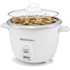 imageElite Gourmet ERC2010 Electric Rice Cooker with Stainless Steel Inner Pot Makes Soups Stews Grains Cereals Keep Warm Feature 10 Cups Cooked White