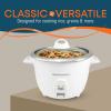 imageElite Gourmet ERC2010 Electric Rice Cooker with Stainless Steel Inner Pot Makes Soups Stews Grains Cereals Keep Warm Feature 10 Cups Cooked White