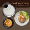 imageElite Gourmet ERC2010B Electric Rice Cooker with Stainless Steel Inner Pot Makes Soups Stews Porridges Grains and Cereals 10 cups cooked 5 Cups uncooked Black6 cup 3 cups uncooked