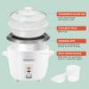 imageElite Gourmet ERC2010B Electric Rice Cooker with Stainless Steel Inner Pot Makes Soups Stews Porridges Grains and Cereals 10 cups cooked 5 Cups uncooked BlackWhite