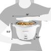 imageElite Gourmet Elite Cuisine ERC006 Electric Rice Cooker with Automatic Keep Warm Makes Soups Stews Grains Hot Cereals White 6 Cups Cooked 3 Cups UncookedWhite