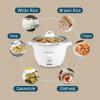 imageElite Gourmet Elite Cuisine ERC006 Electric Rice Cooker with Automatic Keep Warm Makes Soups Stews Grains Hot Cereals White 6 Cups Cooked 3 Cups UncookedWhite