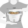imageElite Gourmet Elite Cuisine ERC006 Electric Rice Cooker with Automatic Keep Warm Makes Soups Stews Grains Hot Cereals White 6 Cups Cooked 3 Cups UncookedWhite