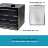 imageElite Gourmet Food Dehydrator Stainless Steel Trays Food Dehydrator Adjustable Temperature Controls Jerky Herbs Fruit Veggies Snacks4 Plastic Trays