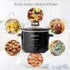 imageElite Gourmet MST350B Electric Slow Cooker Adjustable Temp Entrees Sauces Stews ampamp Dips Dishwasher Safe Glass Lid ampamp Crock 3 Quart BlackBlack