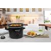 imageElite Gourmet MST350B Electric Slow Cooker Adjustable Temp Entrees Sauces Stews ampamp Dips Dishwasher Safe Glass Lid ampamp Crock 3 Quart BlackBlack