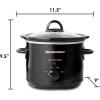 imageElite Gourmet MST350B Electric Slow Cooker Adjustable Temp Entrees Sauces Stews ampamp Dips Dishwasher Safe Glass Lid ampamp Crock 3 Quart BlackBlack