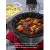 imageElite Gourmet MST350B Electric Slow Cooker Adjustable Temp Entrees Sauces Stews ampamp Dips Dishwasher Safe Glass Lid ampamp Crock 3 Quart BlackBlack