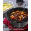 imageElite Gourmet MST350B Electric Slow Cooker Adjustable Temp Entrees Sauces Stews ampamp Dips Dishwasher Safe Glass Lid ampamp Crock 3 Quart BlackMetallic Red