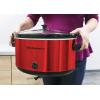 imageElite Gourmet MST900D 85Qt Digital Programmable XL Jumbo Slow Cooker Adjustable Temp Entrees Sauces Stews ampamp Dips Dishwasher Safe Glass Lid ampamp Crock Stainless SteelRed