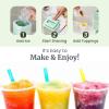 imageElite Gourmet Snow Cone ampamp Shaved Ice Maker ESI2215P Refreshing Slushies Margaritas Boba Drinks Snow Cone ampamp Holder and Ice Mold Use Cubed ampamp Bagged Ice Stainless Steel Shaving Blade PeriwinkleMint