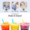 imageElite Gourmet Snow Cone ampamp Shaved Ice Maker ESI2215P Refreshing Slushies Margaritas Boba Drinks Snow Cone ampamp Holder and Ice Mold Use Cubed ampamp Bagged Ice Stainless Steel Shaving Blade PeriwinklePeriwinkle