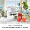 imageElite Gourmet Snow Cone ampamp Shaved Ice Maker ESI2215P Refreshing Slushies Margaritas Boba Drinks Snow Cone ampamp Holder and Ice Mold Use Cubed ampamp Bagged Ice Stainless Steel Shaving Blade PeriwinkleWhite
