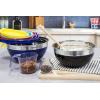 imageElite Gourmet by EBS0012 12Piece Stainless Steel Interior Colored Stackable Nesting Mixing Bowls with Airtight Lids Set of 6 Space Saving Food Storage Baking Melting Chocolate MultiColors12 Piece