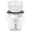 imageElite Gourmet ERC006SS 6Cup Electric Rice Cooker with Stainless Steel Inner Pot Makes Soups Stews Porridges Grains and Cereals 6 cup 3 cups uncooked BlackWhite