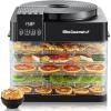 imageElite Gourmet Food Dehydrator Stainless Steel Trays Food Dehydrator Adjustable Temperature Controls Jerky Herbs Fruit Veggies Snacks5 Plastic Trays